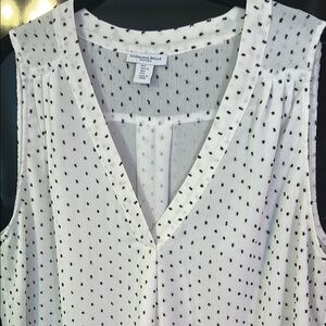 Ivory and Black Blouse